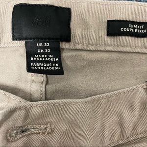 HM BEIGE CHINOS size: 32
